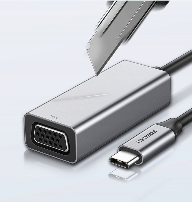 Adapter Przejściówka Hub Z Usb-C Do Vga Full Hd 1080P Recci Do Tv