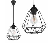 Sufitowa Lampa Wisząca DIAMENT LOFT EDISON Z DRUTU kinkiet