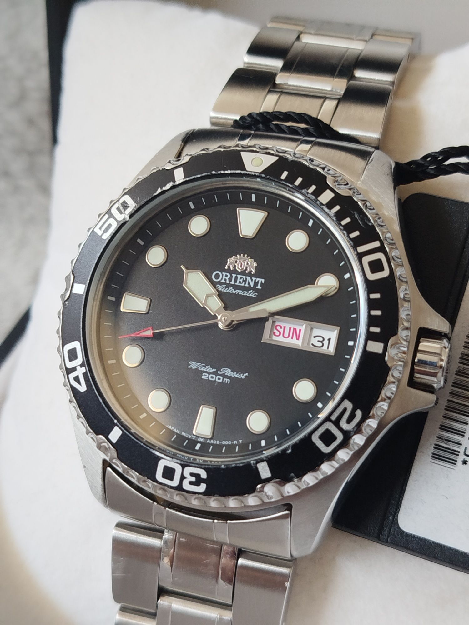 Zegarek Orient Automatic Ray II FAA02004B9 Diver silver black men's