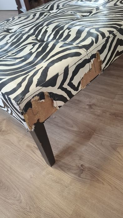 Banqueta zebra para estofar