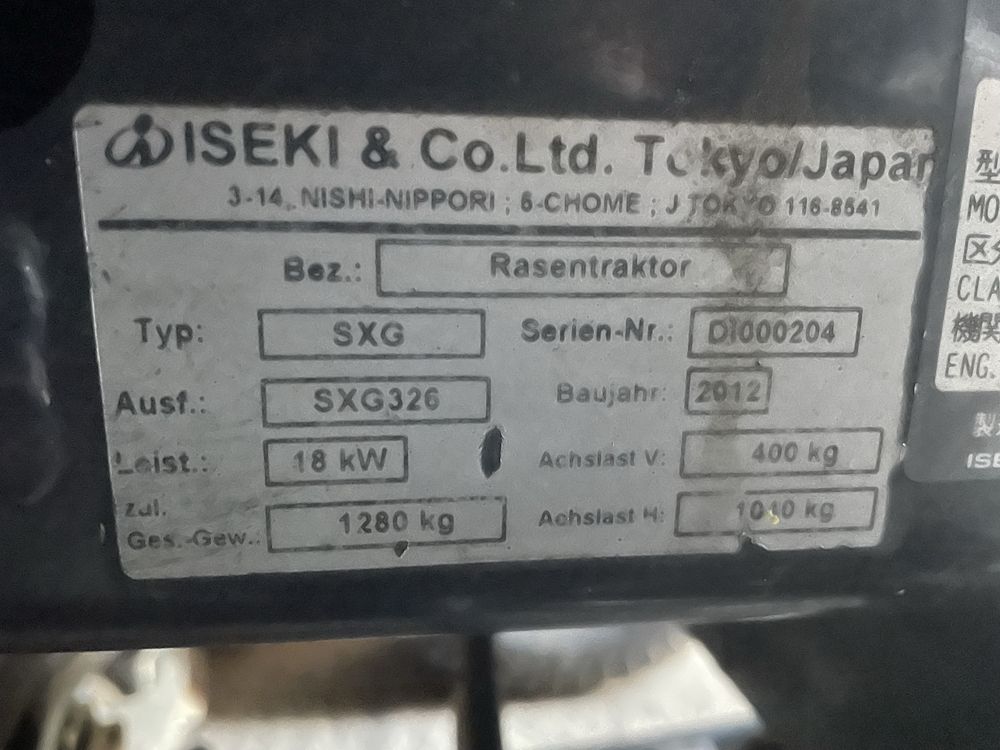 Kosiarka ISEKI SXG 326 - Górny Wysyp - Super Stan