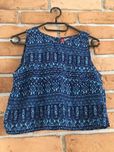 Crop top niebieski H&M