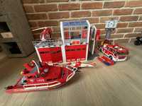 Zestaw Playmobil - straż pożarna , helikopter ratunkowy , remiza