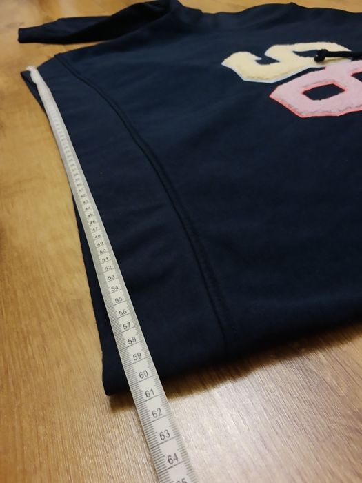 Bluza damska z kapturem krótka granatowa XL 42 44