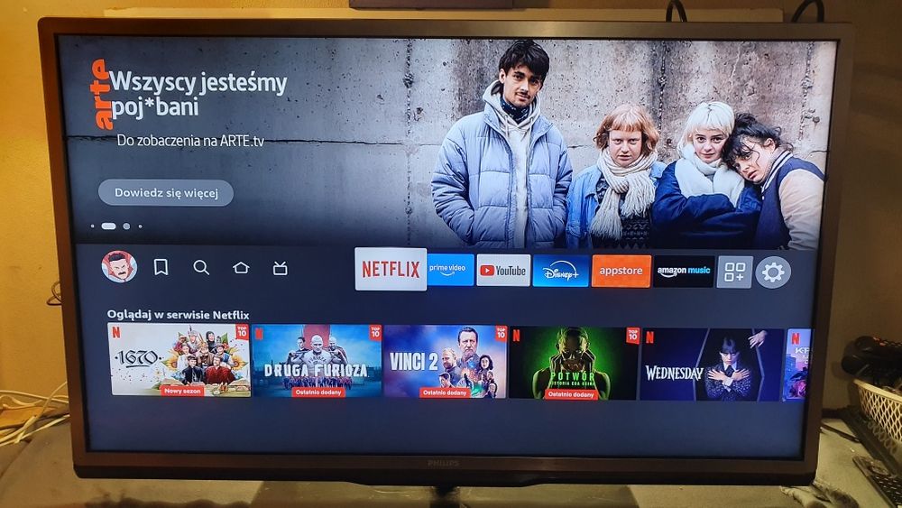 Telewizor LED Philips 40"+Amazon FireTv Stick, SmartTv, Wi-Fi.