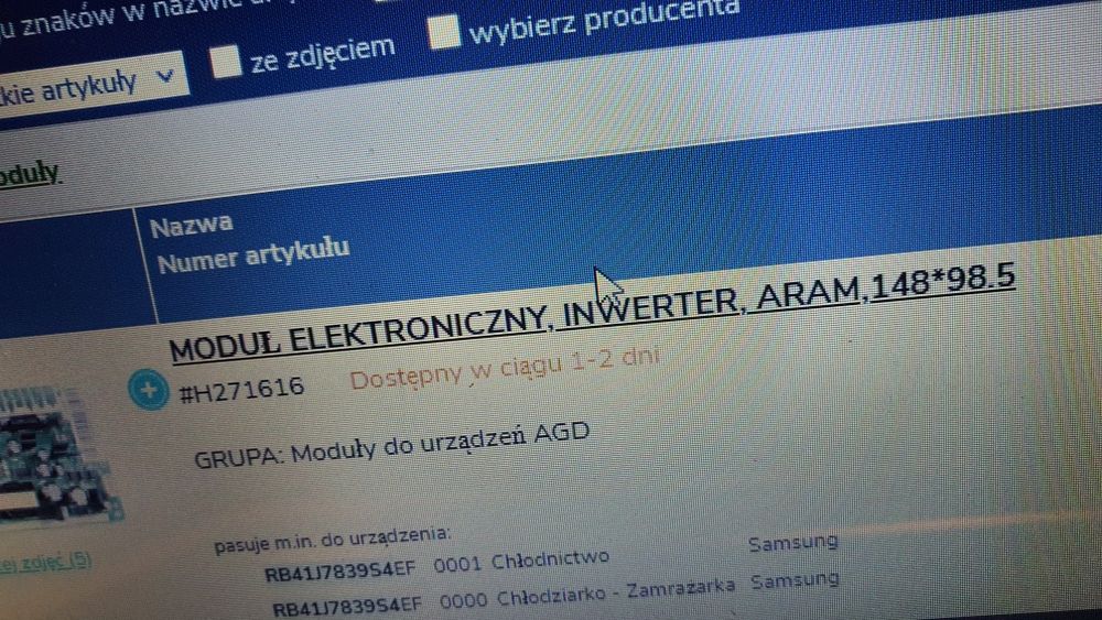 inwerter falownik lodówki samsung