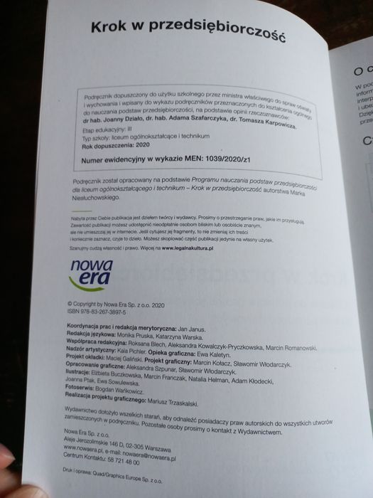 Krok w przedsiębiorczość podręcznik