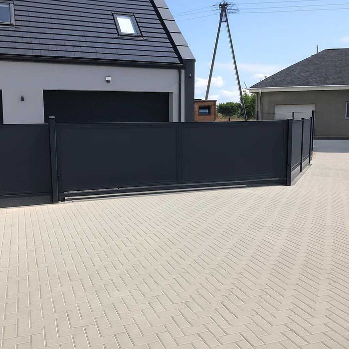 Brama Skrzydłowa 350 cm MODUŁ PEŁNY Bez Prześwitów Antracyt RAL 7016