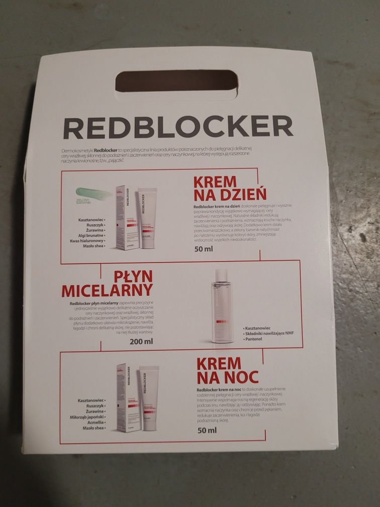 Zestaw RedBlocker kremy dzień noc płyn micelarny