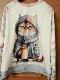 Bluza z motywem kota roz xl/xxl
