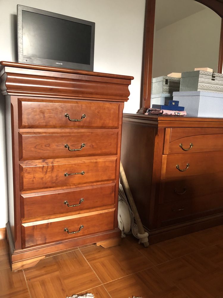 Conjunto Mobilia quarto madeira macica