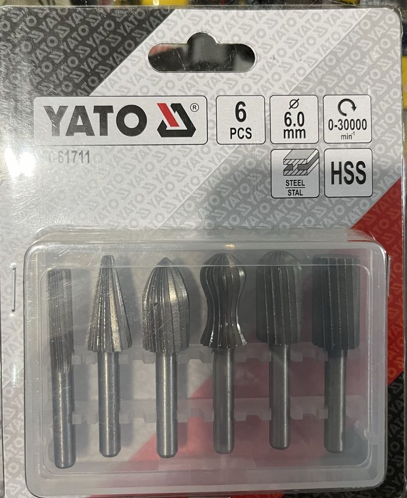 Фрези по металу Yato 6 шт набір