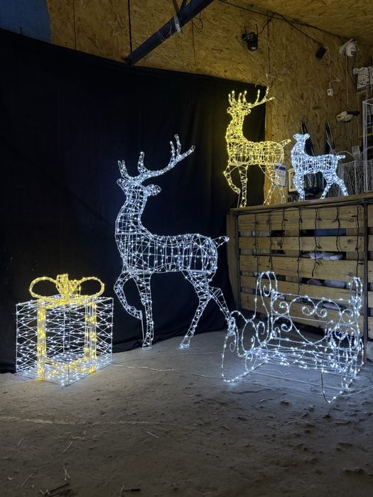 Якісні новорічні олені Сані подарунок фігури із прута залізни мотіви