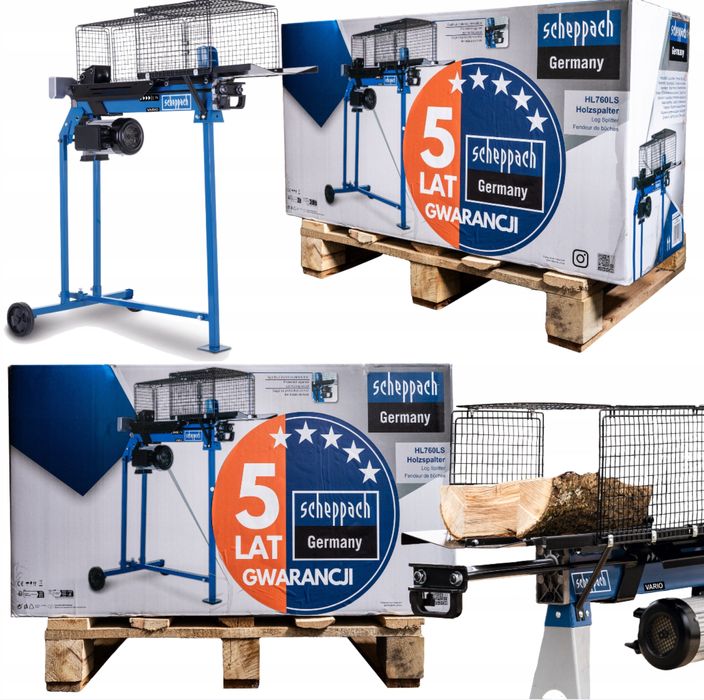 Mocna łuparka scheppach 7 t ze stojakiem