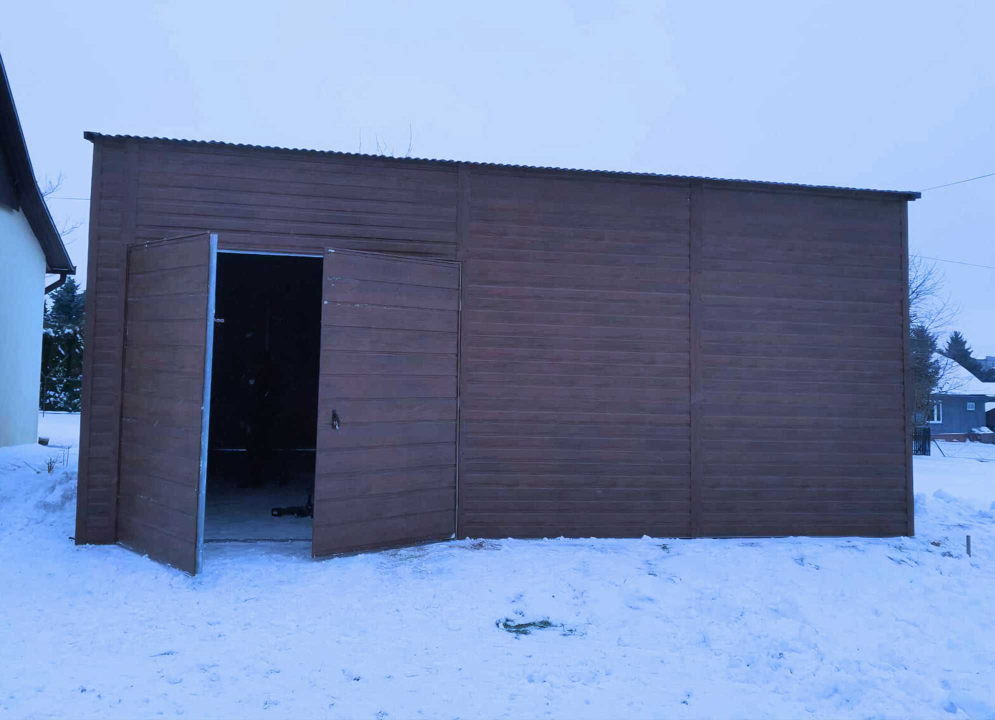 Garaż drewnopodobny hala rolnicza schowek na meble narzędzia 8x8m