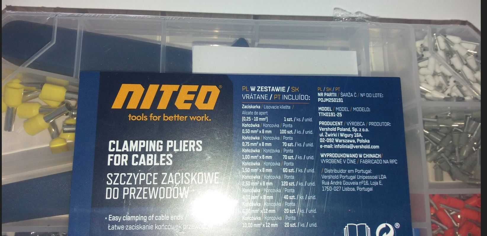 Szczypce zaciskowe do przewodów Niteo