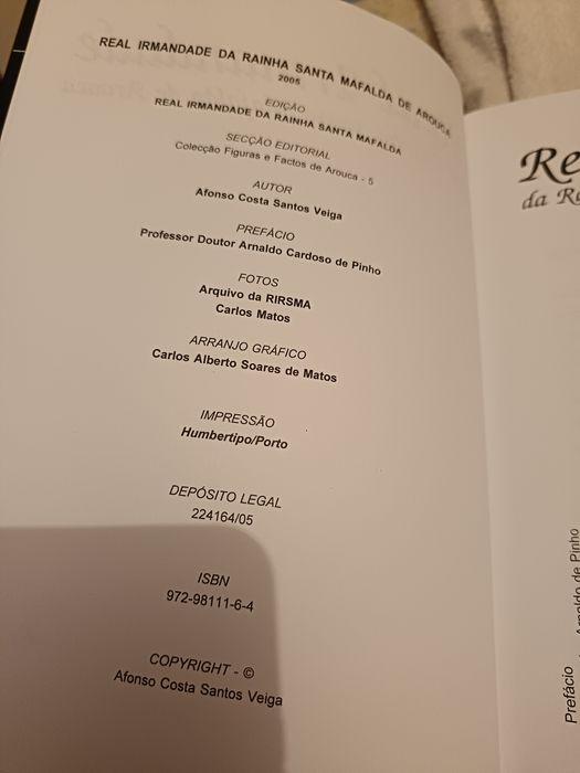 Livro Real Irmandade Rainha Sta Mafalda