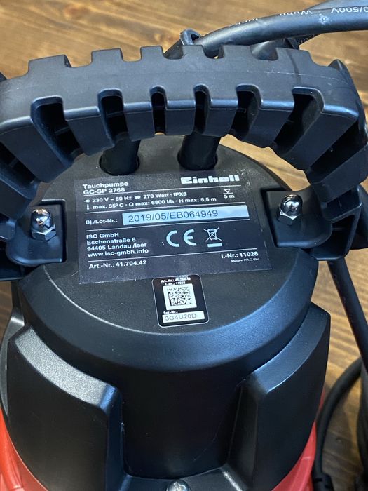 Занурювальний дренажний насос Einhell GС-SP 2768