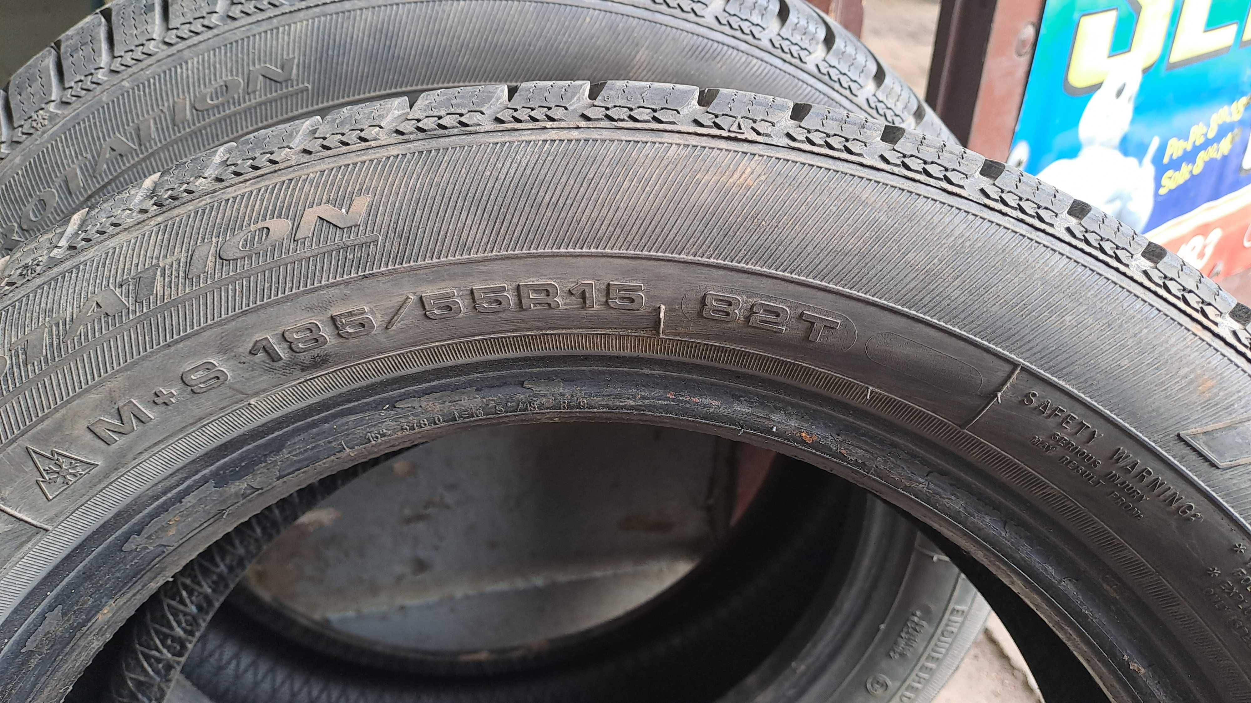 185/55r15 debica opony zimowe uzywane 2022r 7mm bieznik