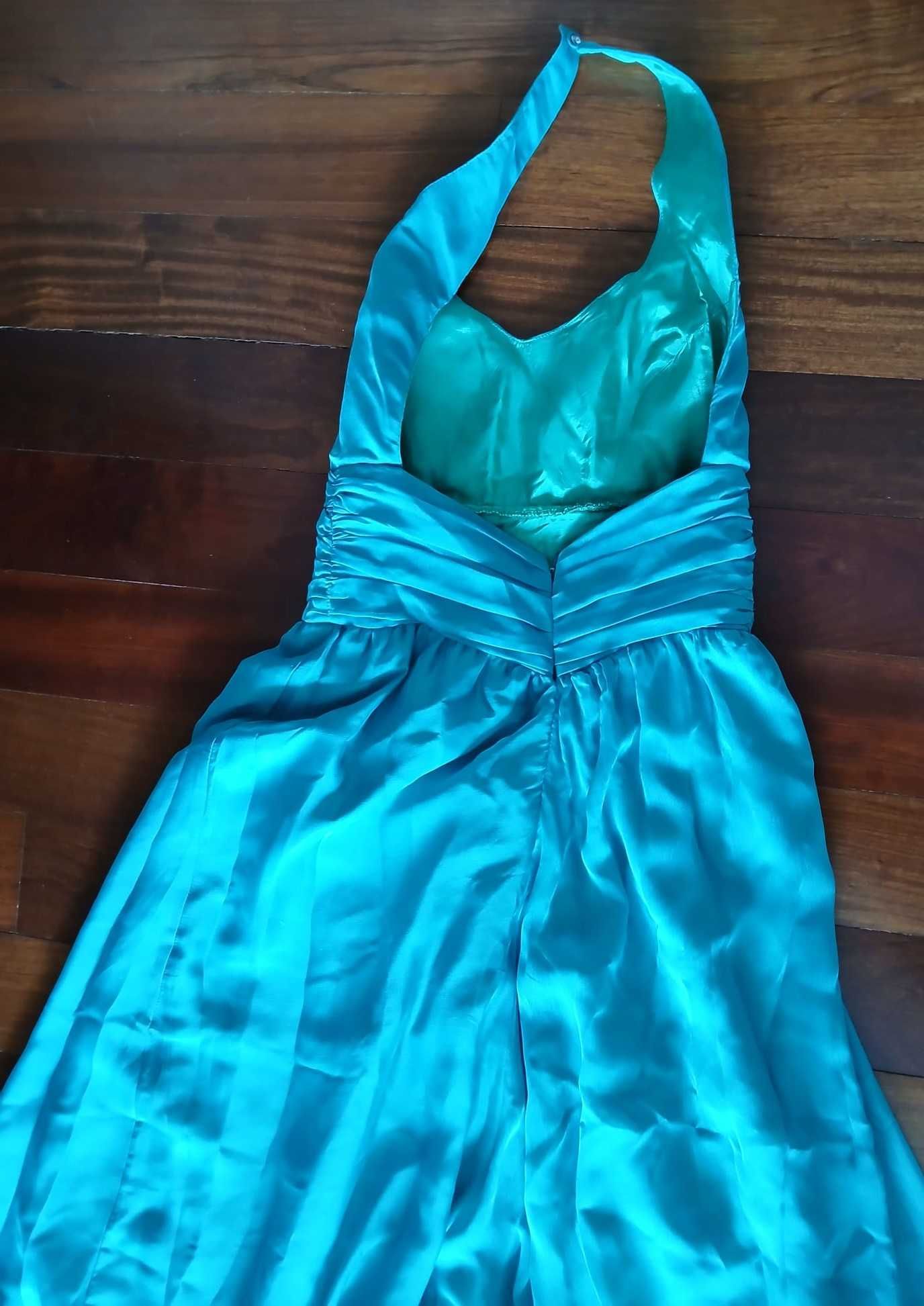 Vestido comprido verde