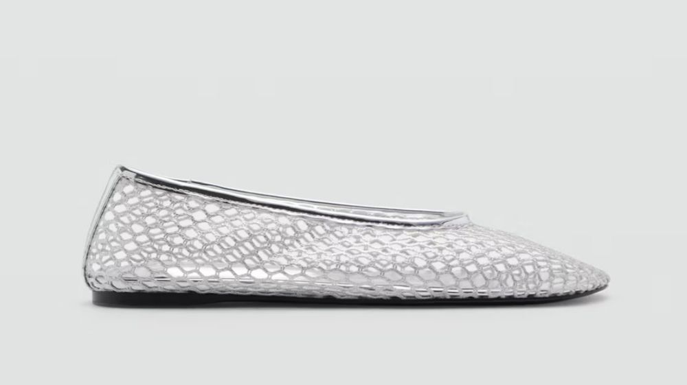 Взуття mango 42. Срібна сіточка