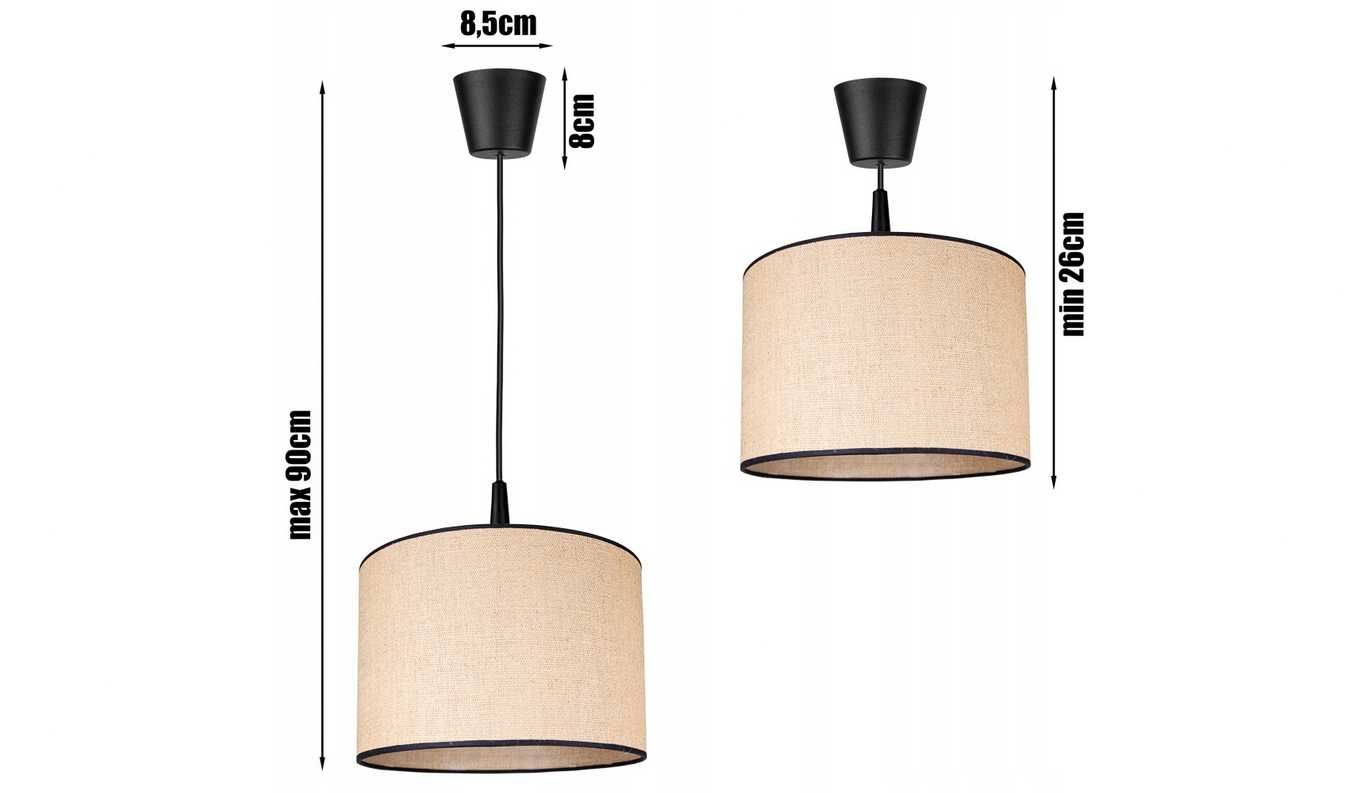 Piękna LAMPA WISZĄCA SUFITOWA Żyrandol Abażur BOHO 20 cm Nowa