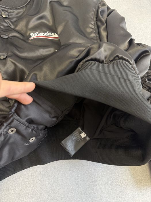 куртка бомбер Balenciaga Political logo bomber Vetements rick owens