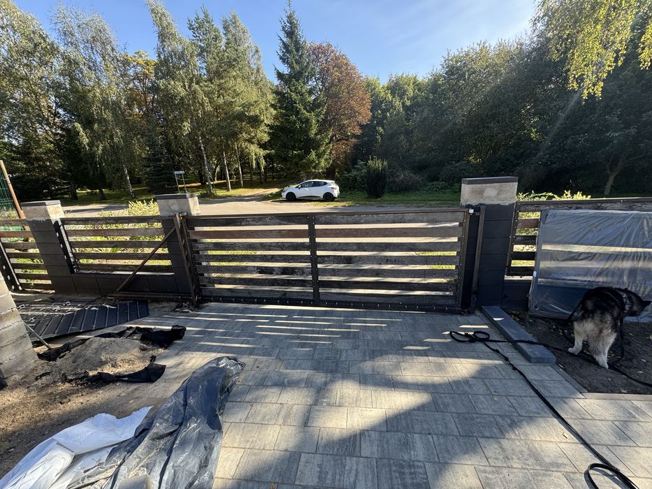 Brama przesuwna 3,5 m, 3 przesła i 2 furtki porzadna konstrukcja