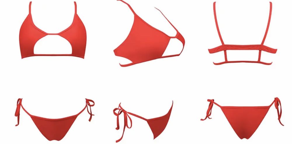 Продам раздельный красный купальник S