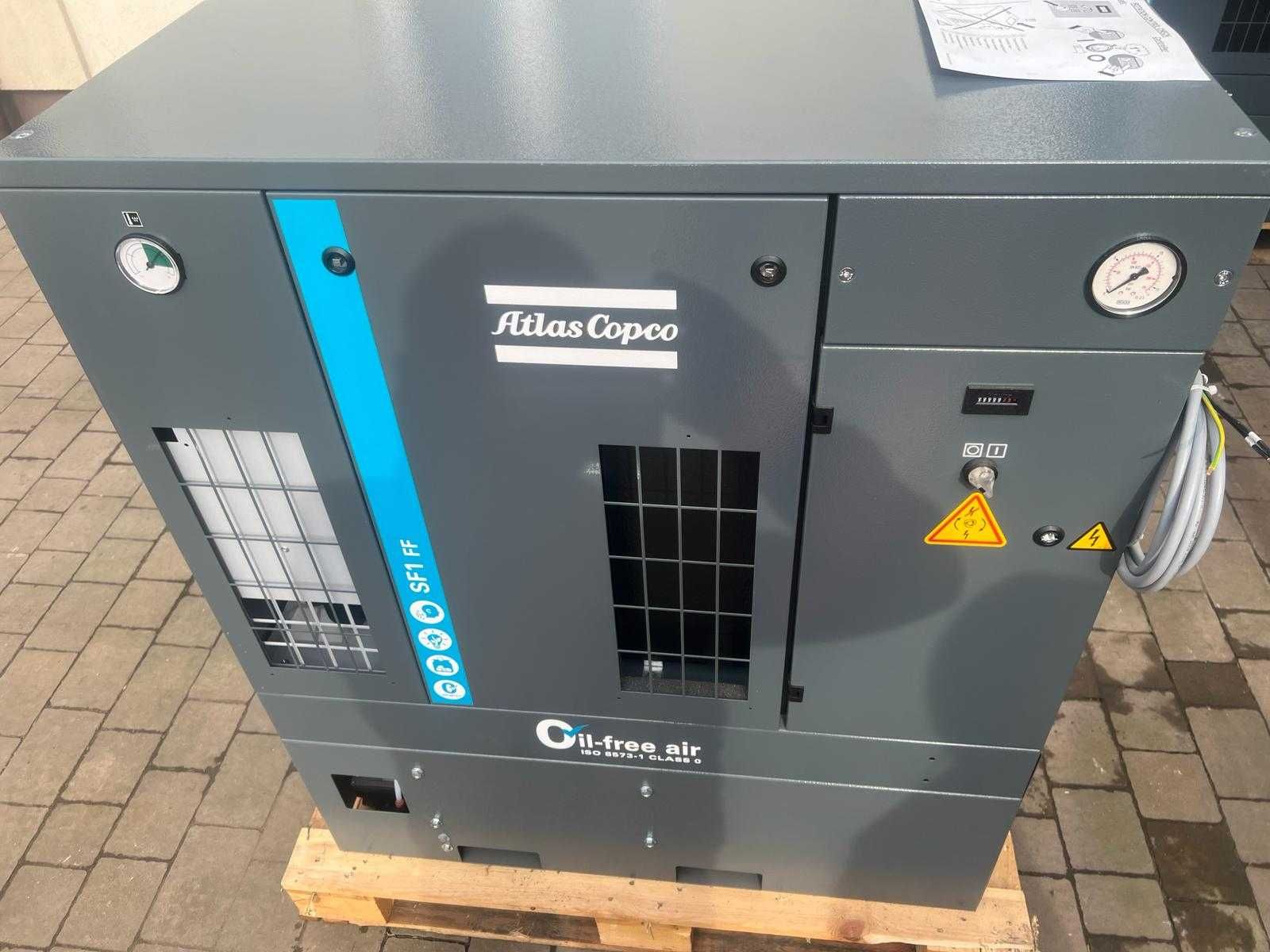 Kompresor bezolejowy z osuszaczem ATLAS COPCO ziębniczy AIR COMPRESSOR