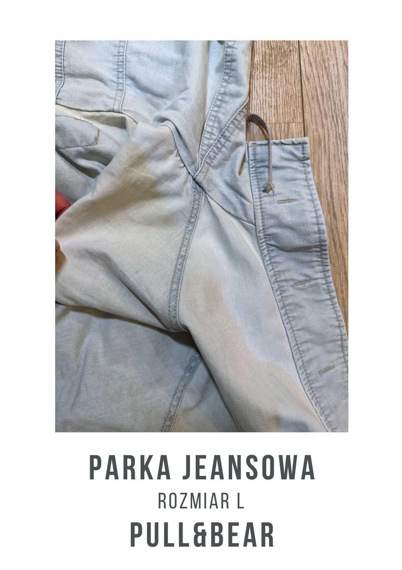 Jeansowa Parka Pull&Bear Oversize