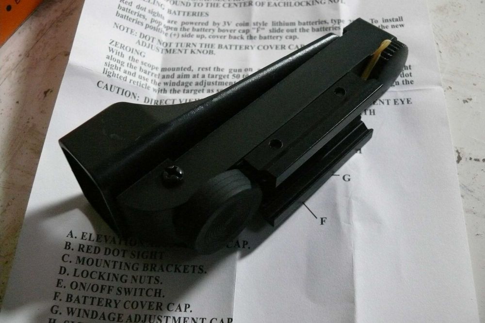 Mira de ponto vermelho, modelo Red Dot Sight.