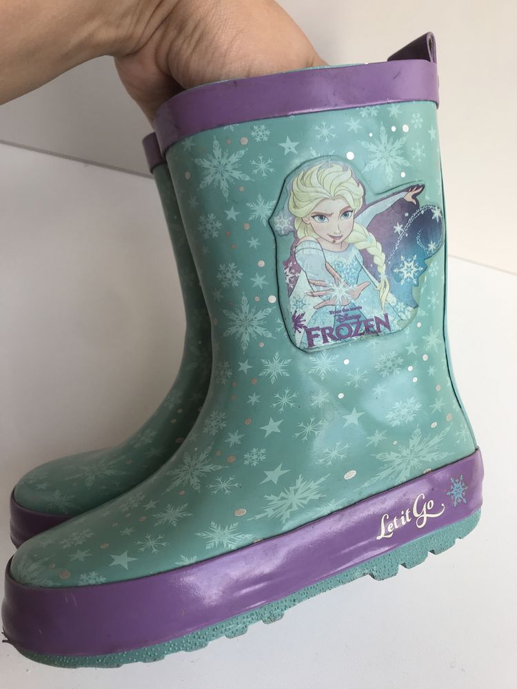 Сапожки резиновые, чоботи гумові на девочку, Disney Frozen , р.25-26