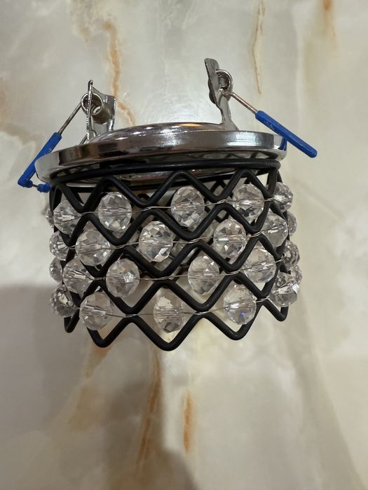 Oprawa halogenowa,halogen z krysztalkami ,czarny 3 szt,tanio,polecam!