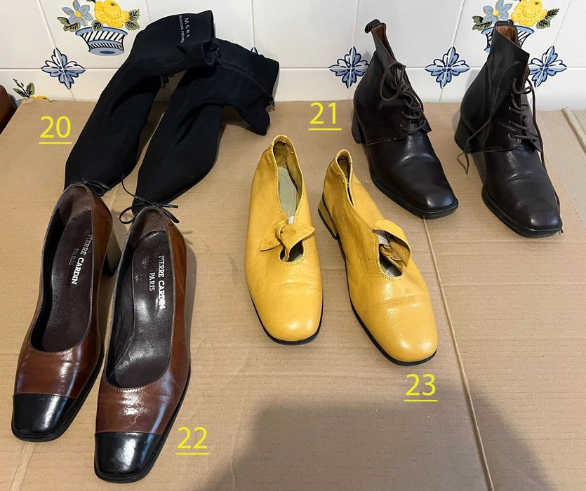 Sapatos, maioria em pele - bom valor