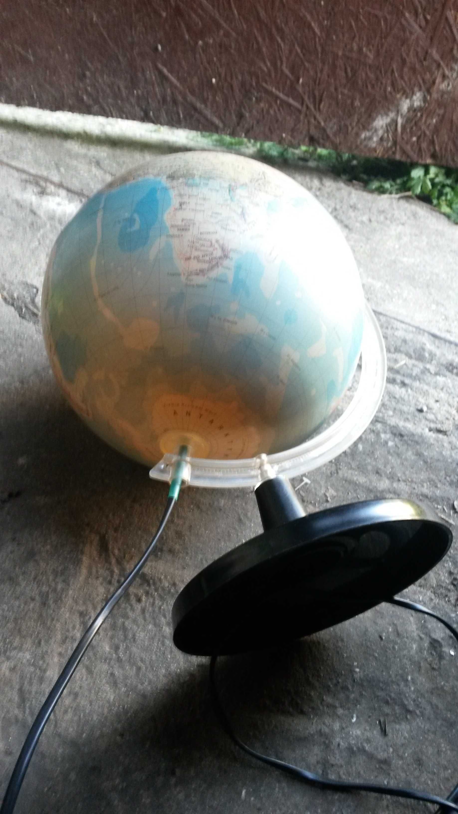 Duży globus światło lampka do wystroju PRL retro klasyk eksponat