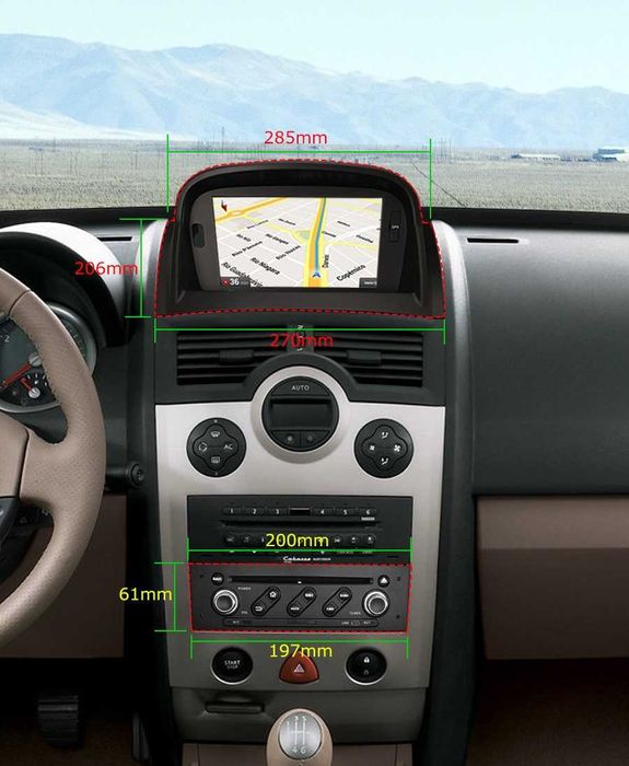 Auto-rádio 2 din android 14 Megane 2 (2002 a 2008)