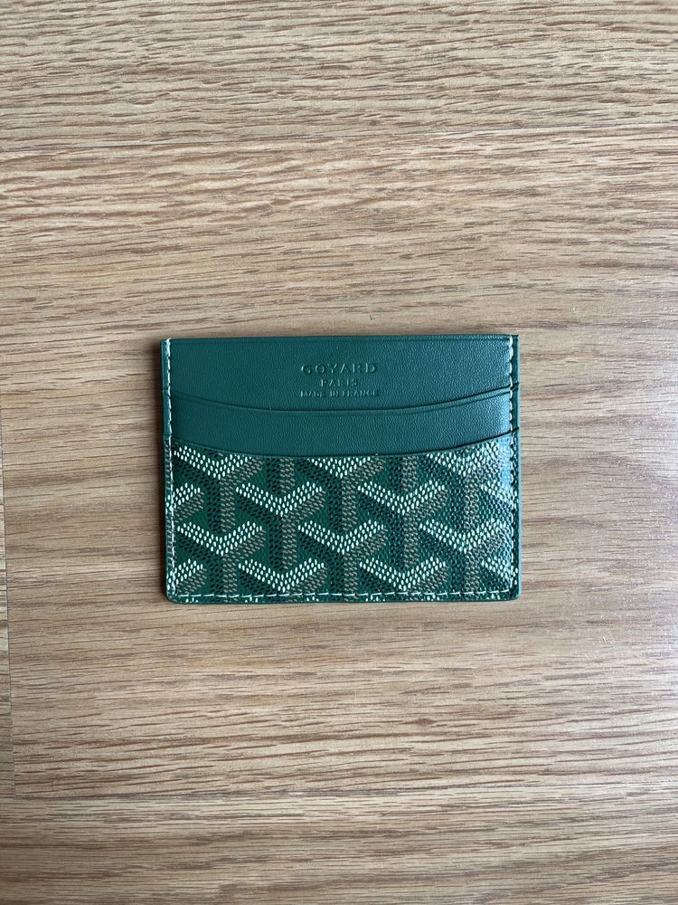 Porta cartões Goyard verde
