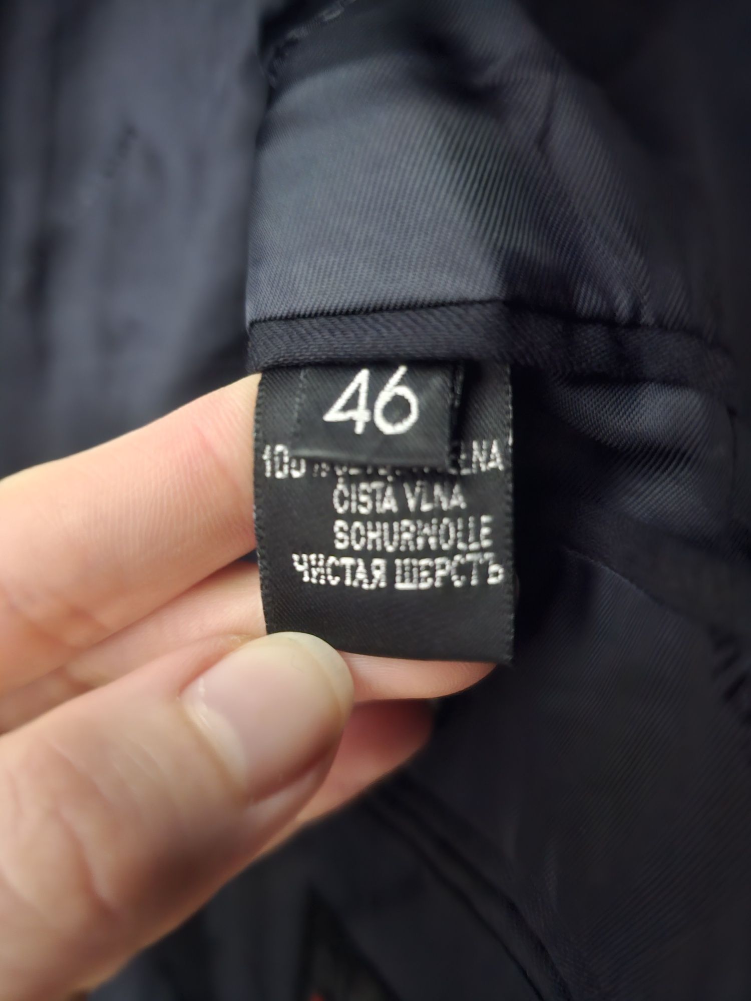 Pierre Cardin granatowa meska marynarka z kamizelka 46