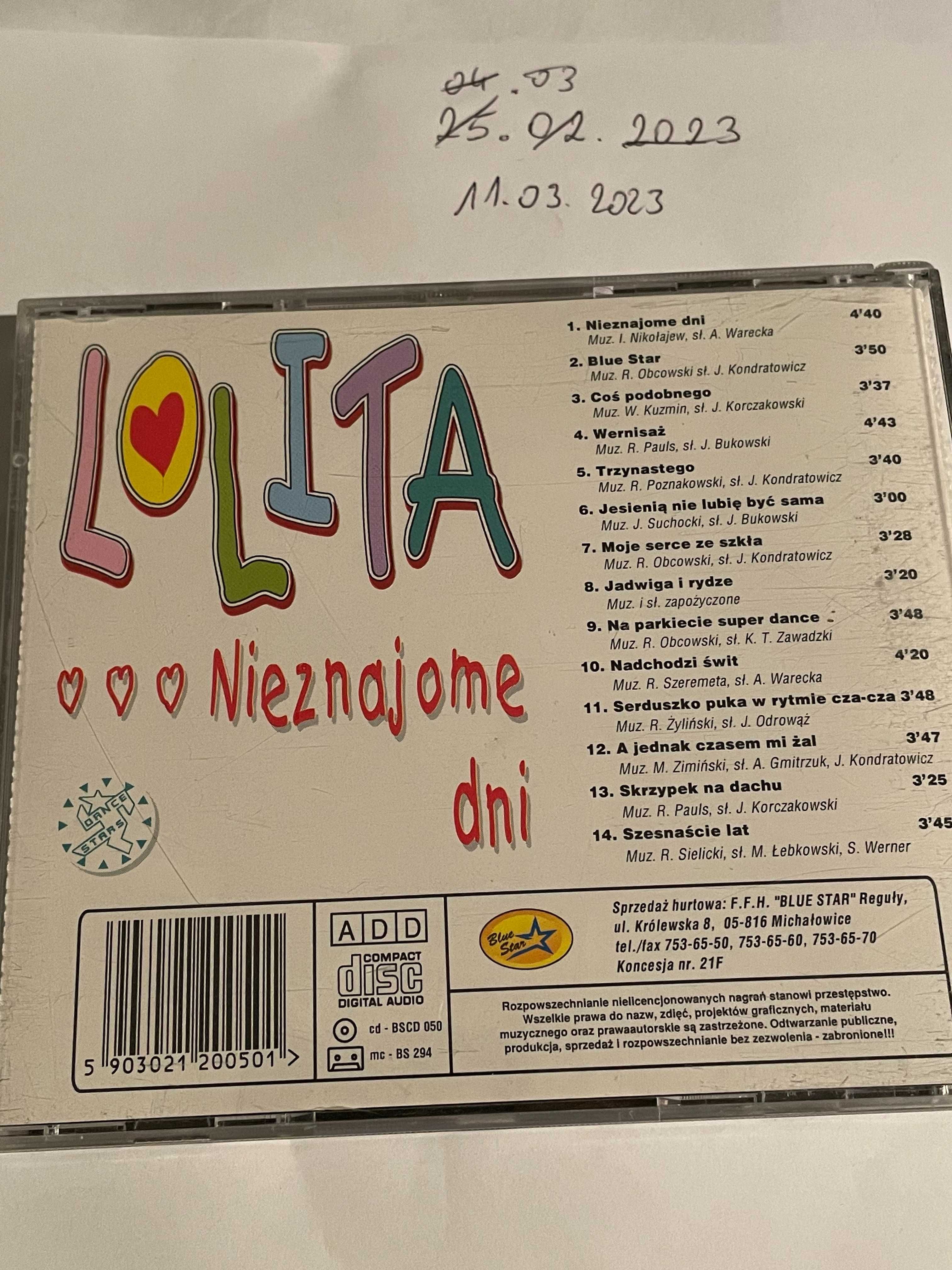 Lolita - Nieznajome dni - blue star - unikat - CD