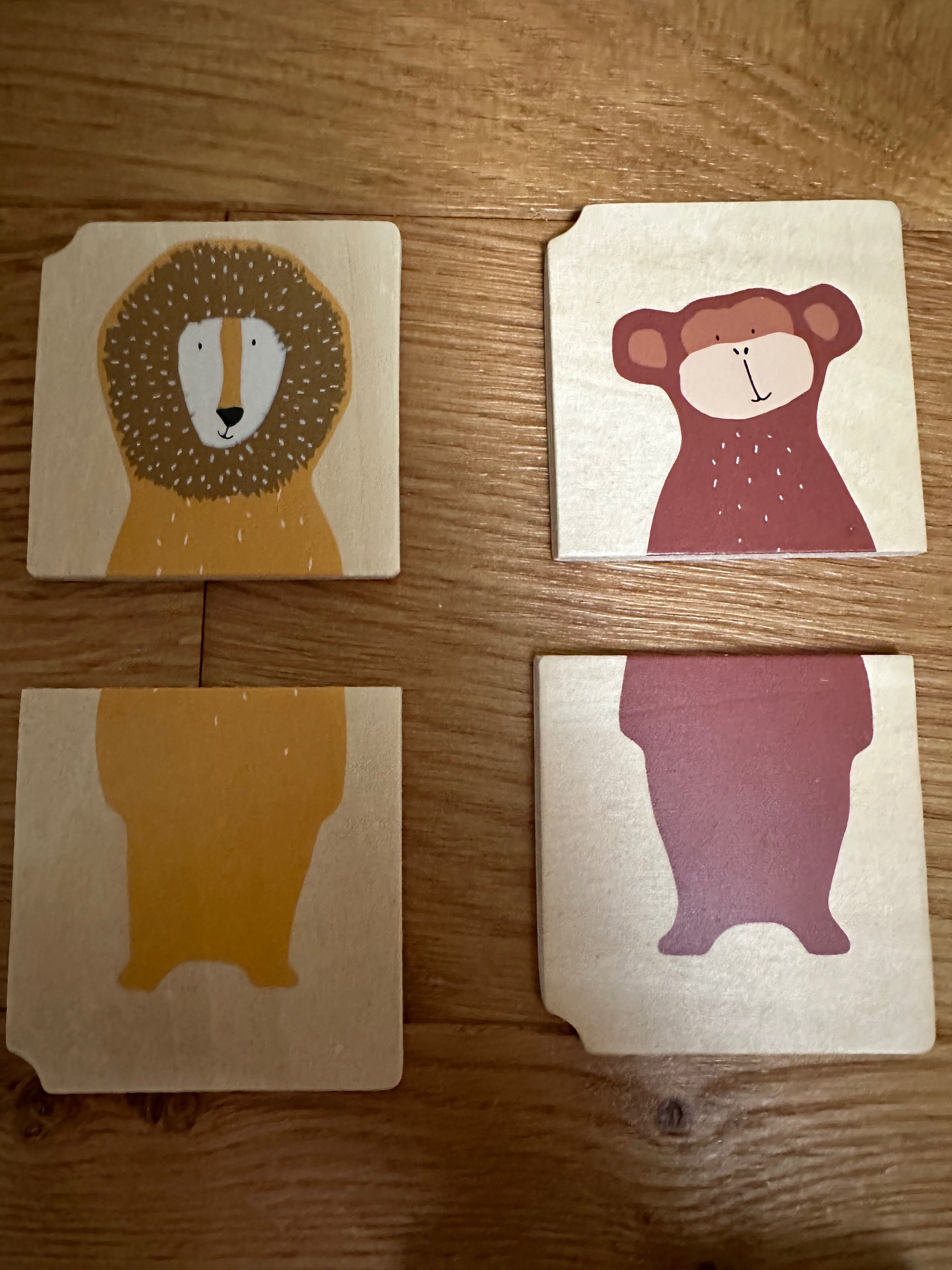 Puzzle drewniane Montessori dla 1,5-2 latka