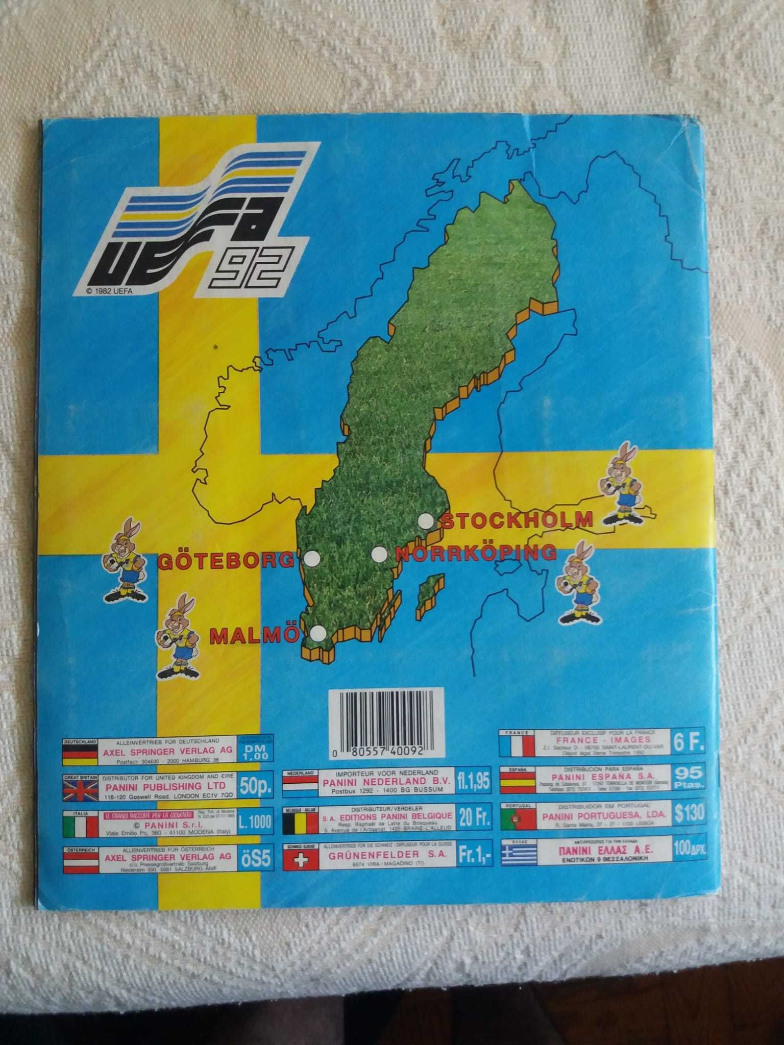 Caderneta Completa Futebol Europeu 1992 (Panini)