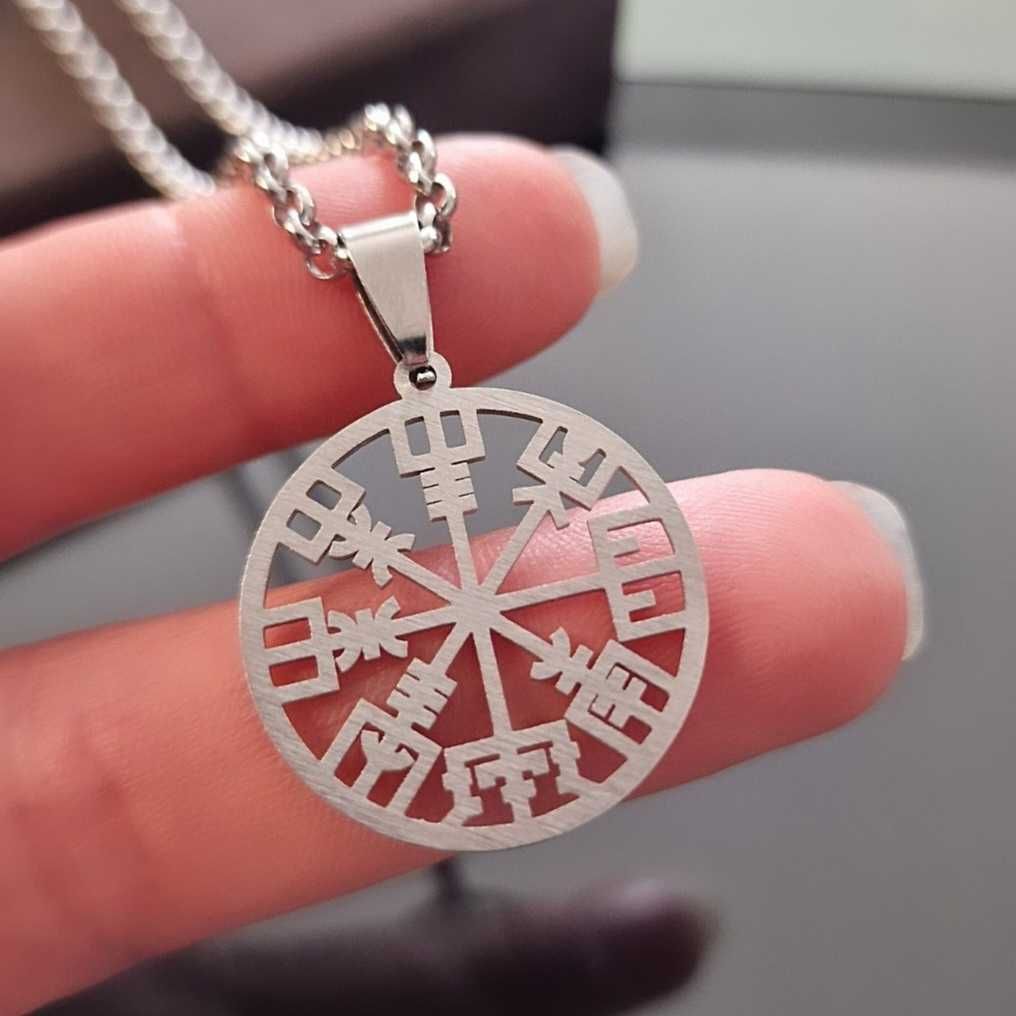 Fio curto colar necklace viking odin thor runas nordico aço inoxid