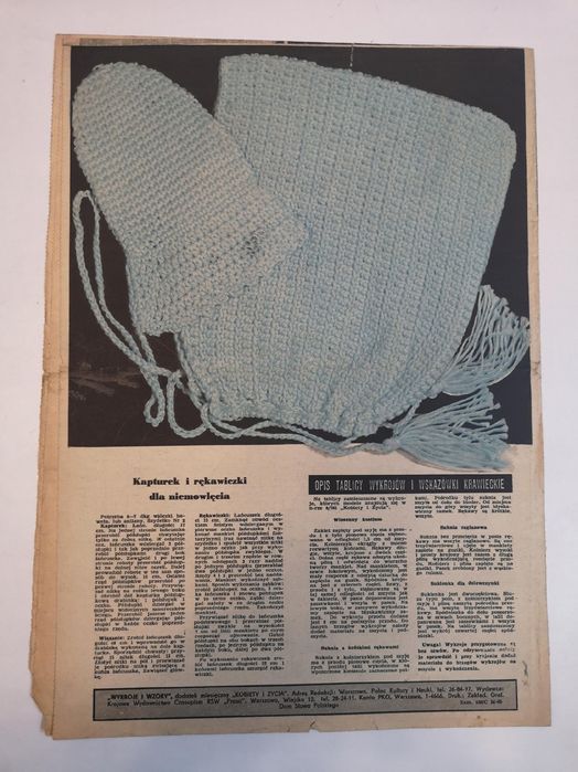 Moda I Życie 02/1966R - Wykroje I Wzory Nr 2/224