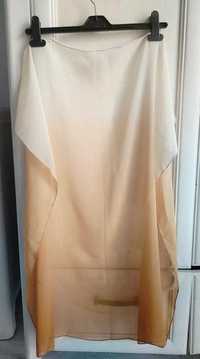 Cieniowana apaszka ombre vintage camel krem classy