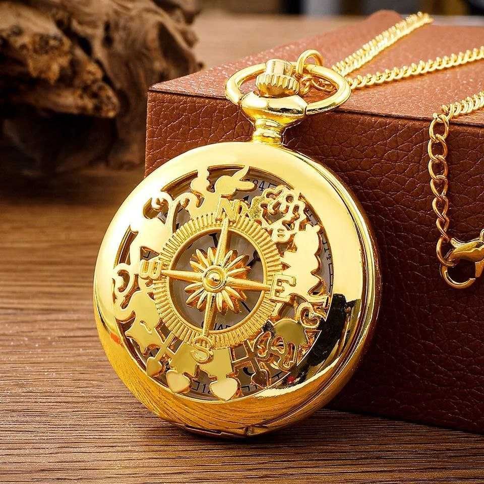 Кишеньковий годинник унісекс з круглим циферблатом на ланцюжку
