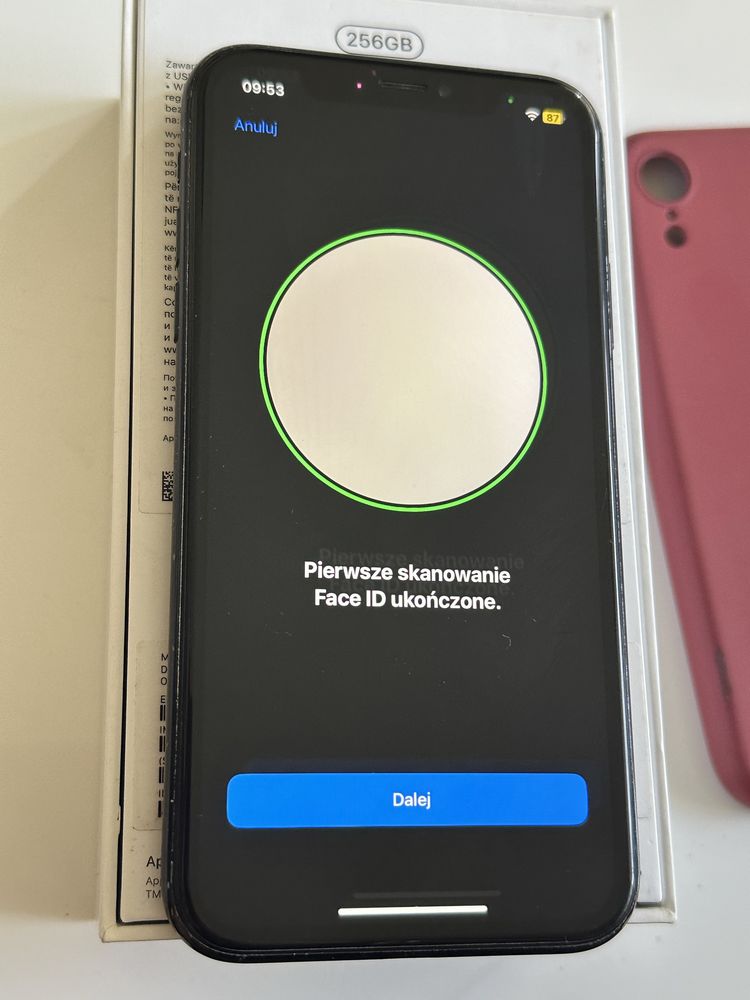 Iphone XR 256GB black, komplet, bateria 89%