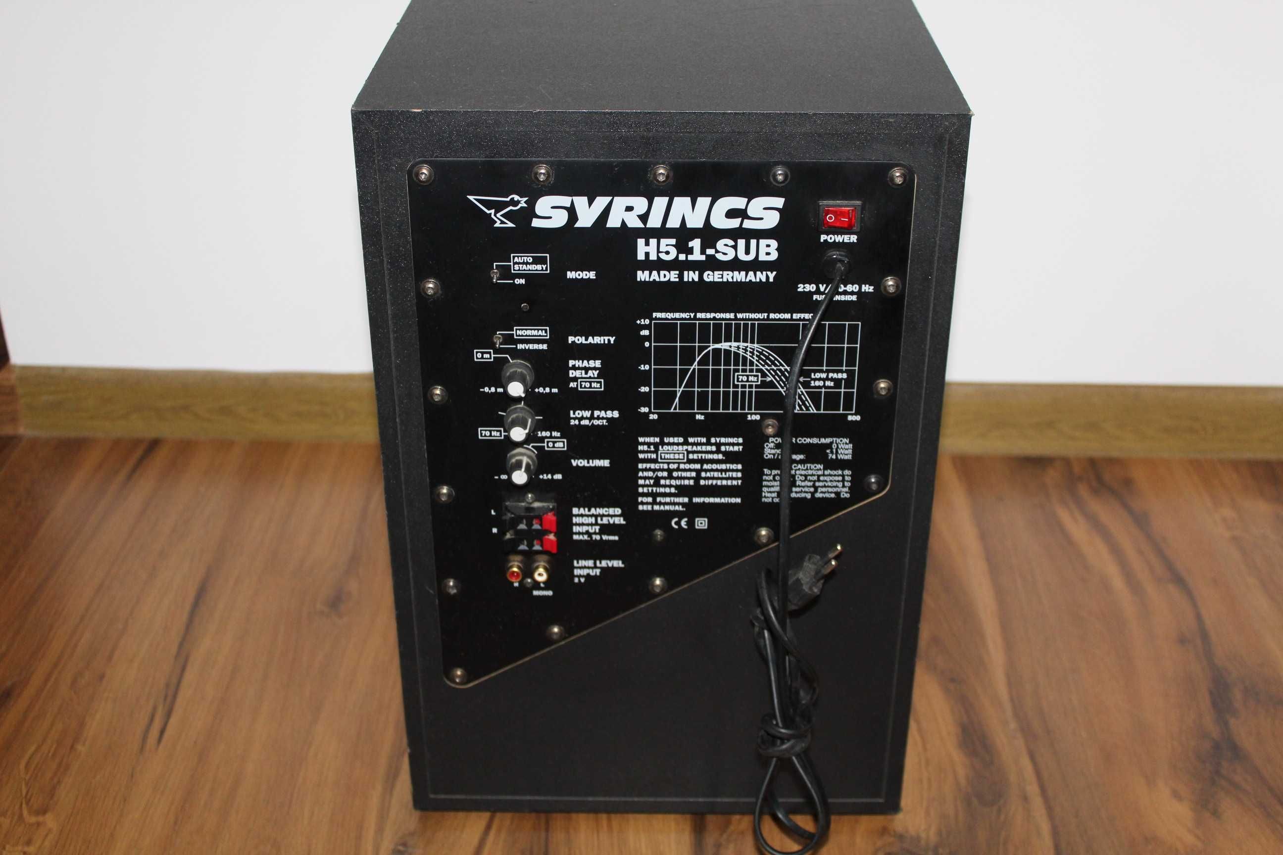 SYRINCS H5.1-SUB Subwoofer aktywny Wysyłka