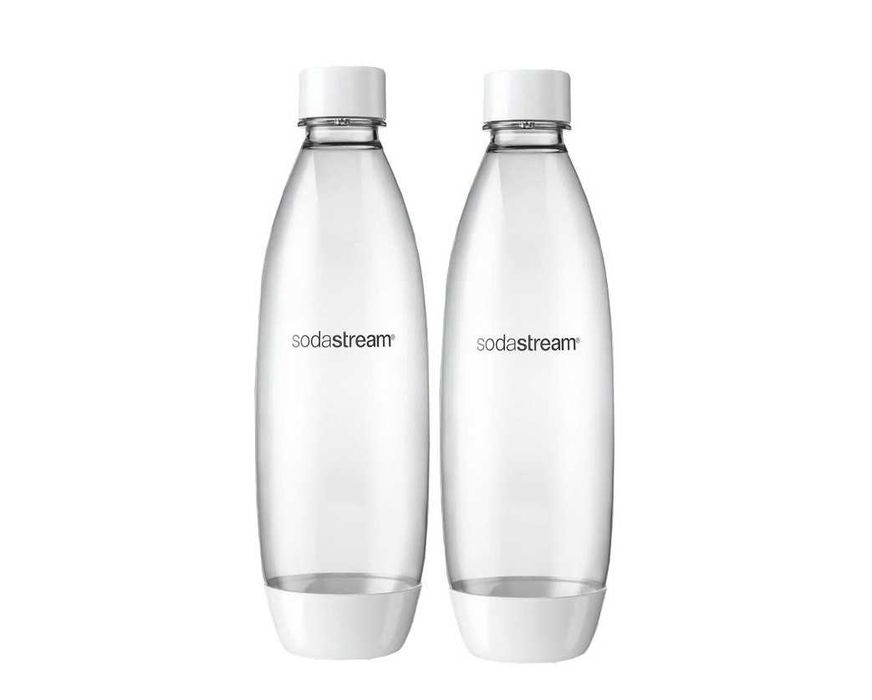 2 butelki Sodastream FUSE w kolorze białym, pojemność 1l., do zmywarki