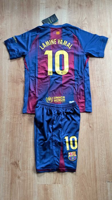 Nowy komplet dziecięcy FC Barcelona Lamine Yamal roz. 145-156cm